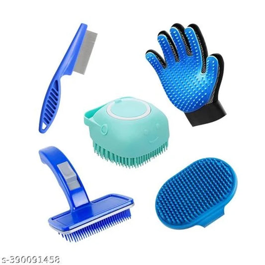 Pet Grooming Set (Multicolor, Set of 5)